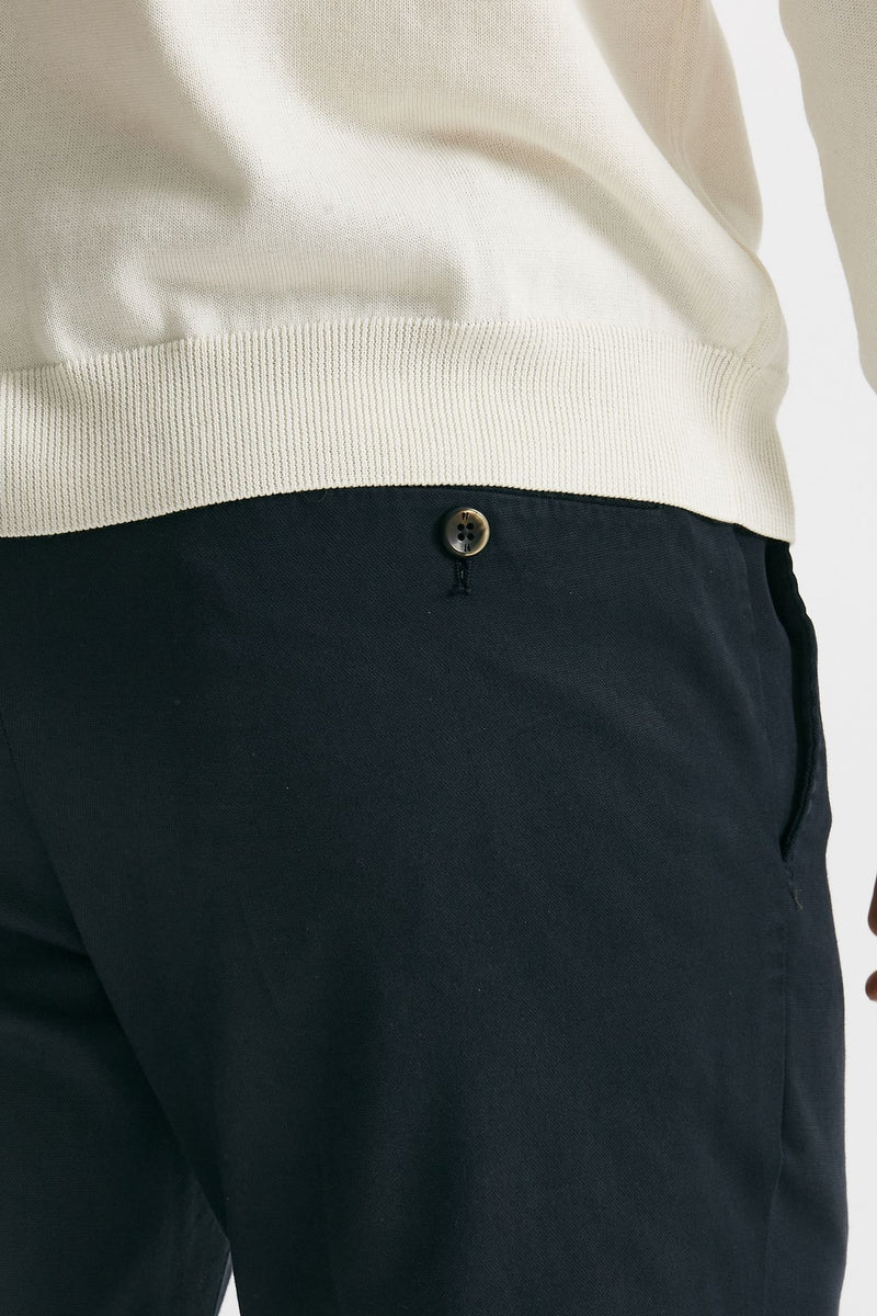 pantalone in cotone lavato stretch slim fit blu men Pt torino - 7