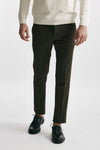 pantalone in cotone lavato stretch slim fit marrone men Pt torino - 1