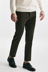 pantalone in cotone lavato stretch slim fit marrone men Pt torino - 4