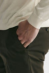 pantalone in cotone lavato stretch slim fit marrone men Pt torino - 7