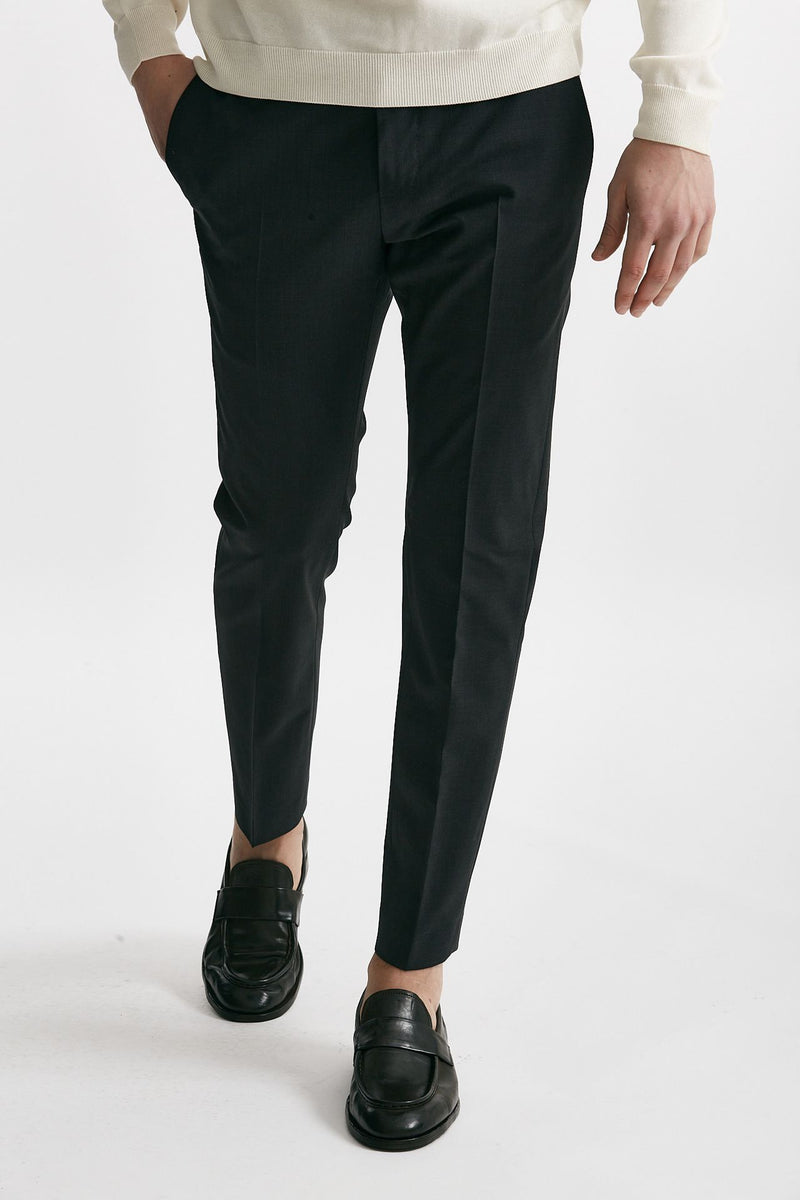 pantalone in lana stretch edge- dieci grigio antracite men Pt torino - 1
