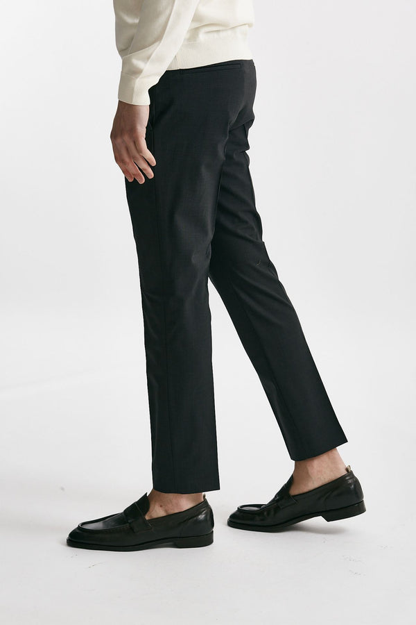 pantalone in lana stretch edge- dieci grigio antracite men Pt torino