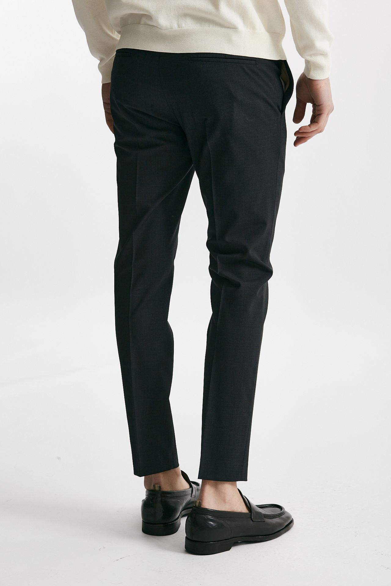 pantalone in lana stretch edge- dieci grigio antracite men Pt torino - 3