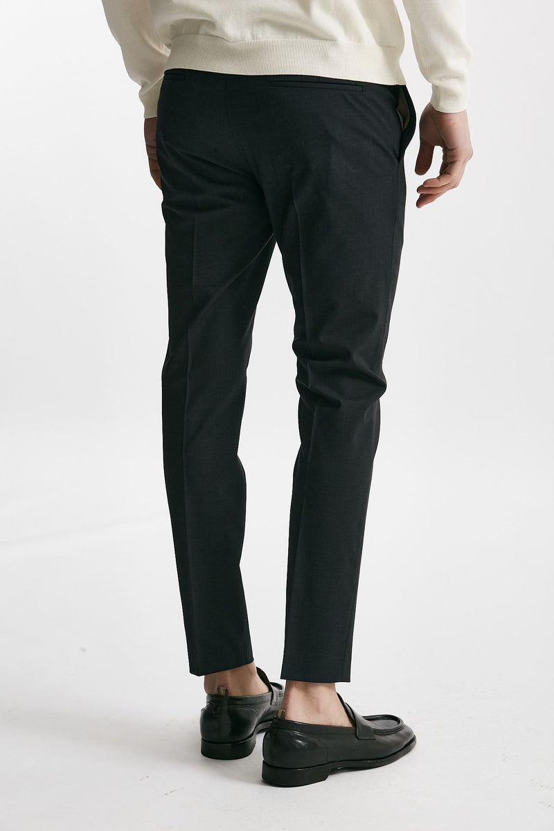 pantalone in lana stretch edge- dieci grigio antracite men Pt torino - 3
