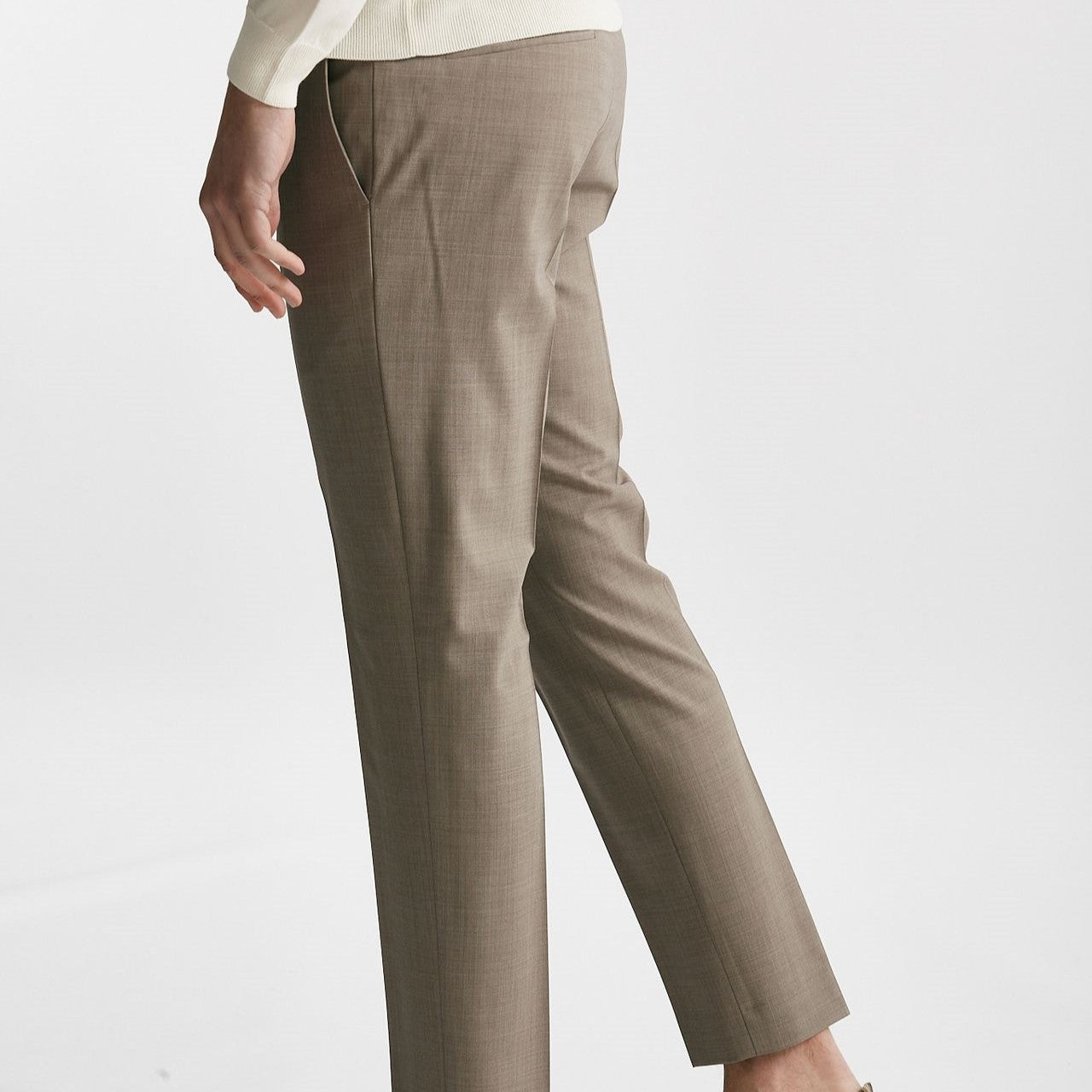 pantalone in lana stretch edge- dieci beige men Pt torino - 8