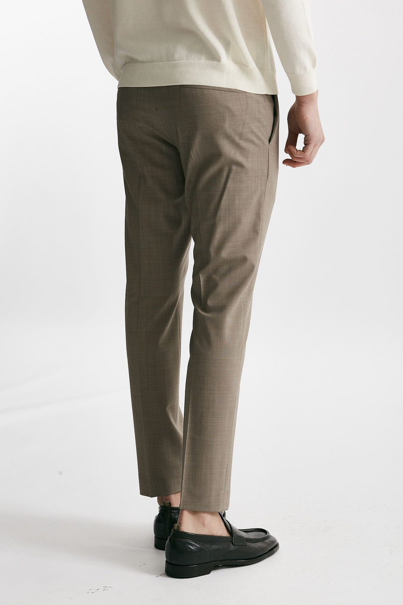 pantalone in lana stretch edge- dieci beige men Pt torino - 3