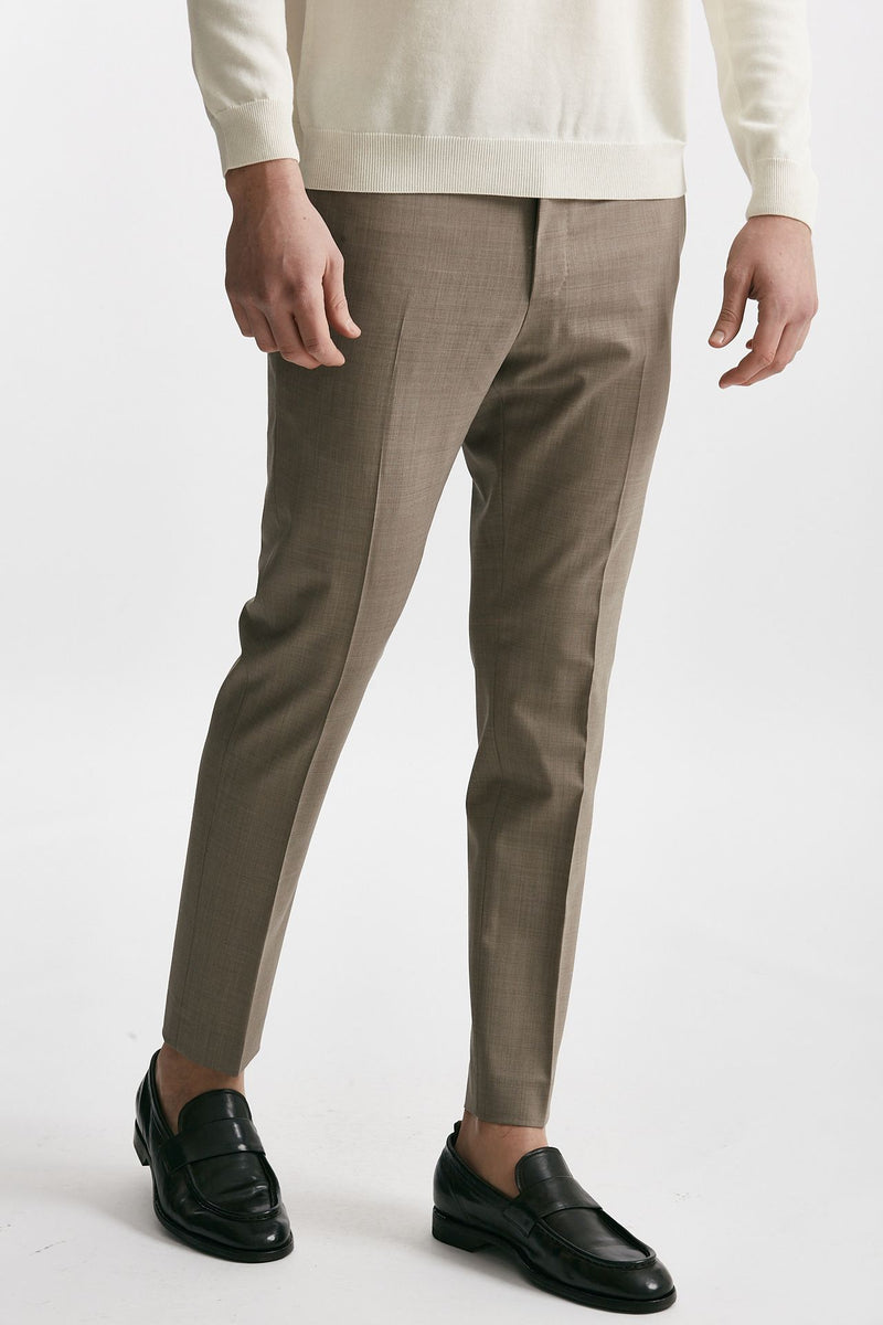 pantalone in lana stretch edge- dieci beige men Pt torino - 4