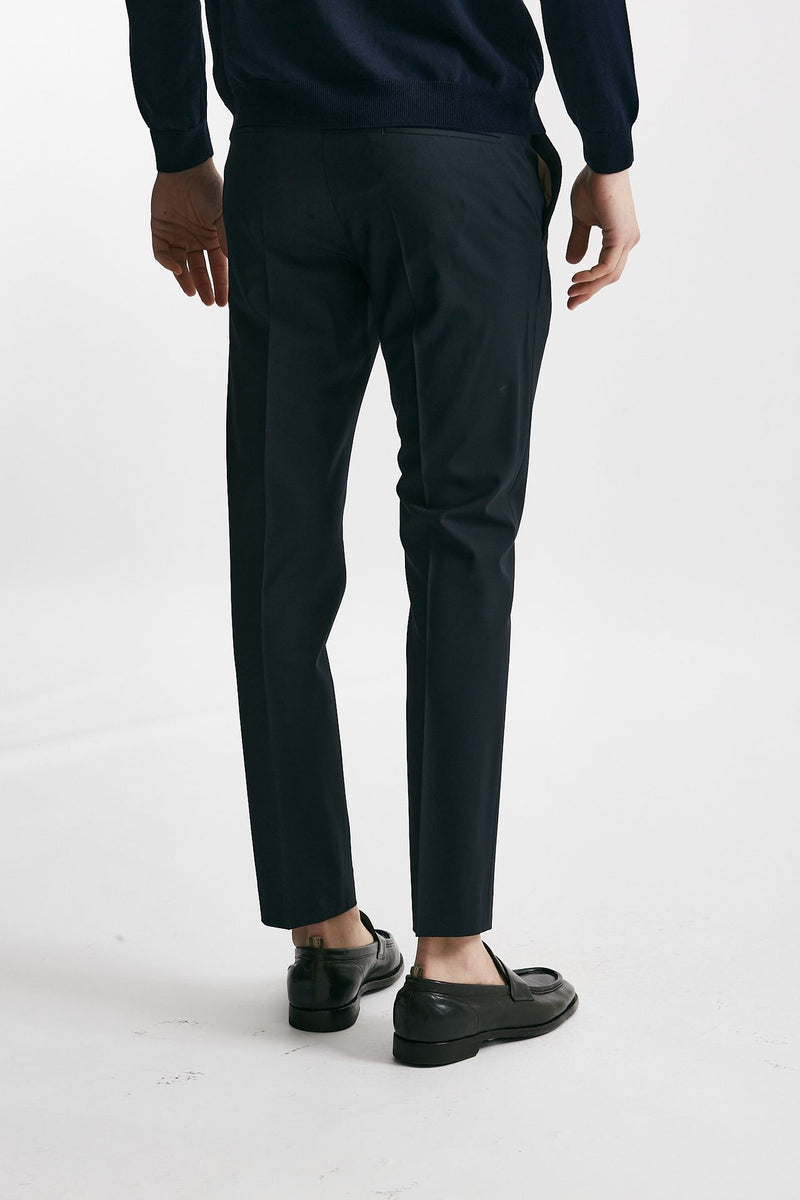 pantalone in lana stretch edge- dieci blu men Pt torino - 3