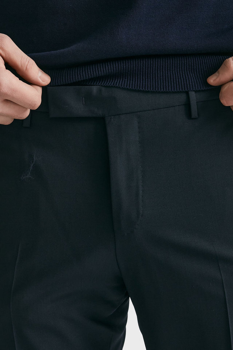 pantalone in lana stretch edge- dieci blu men Pt torino - 5