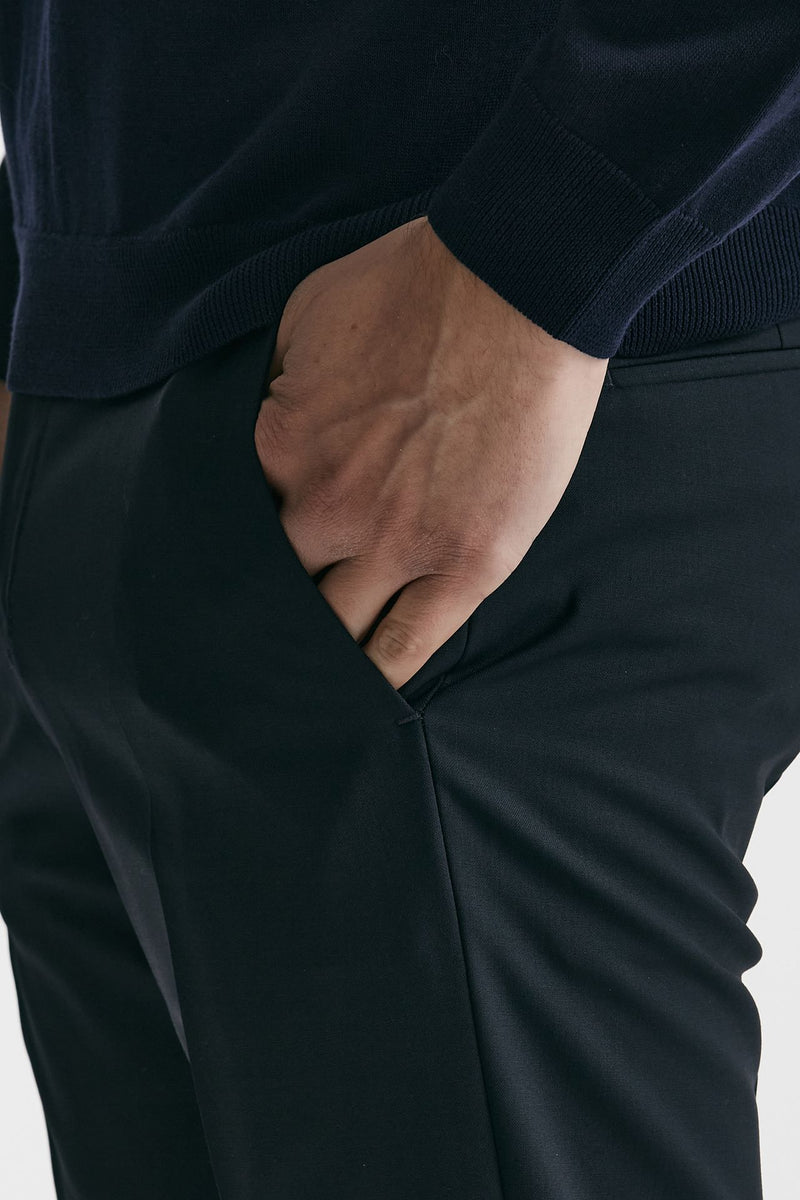 pantalone in lana stretch edge- dieci blu men Pt torino - 6