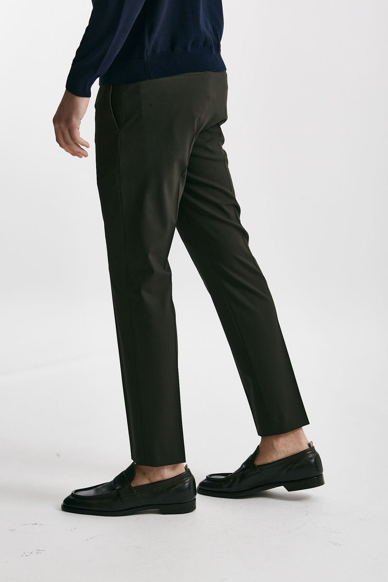 pantalone in lana stretch edge- dieci marrone men Pt torino - 2
