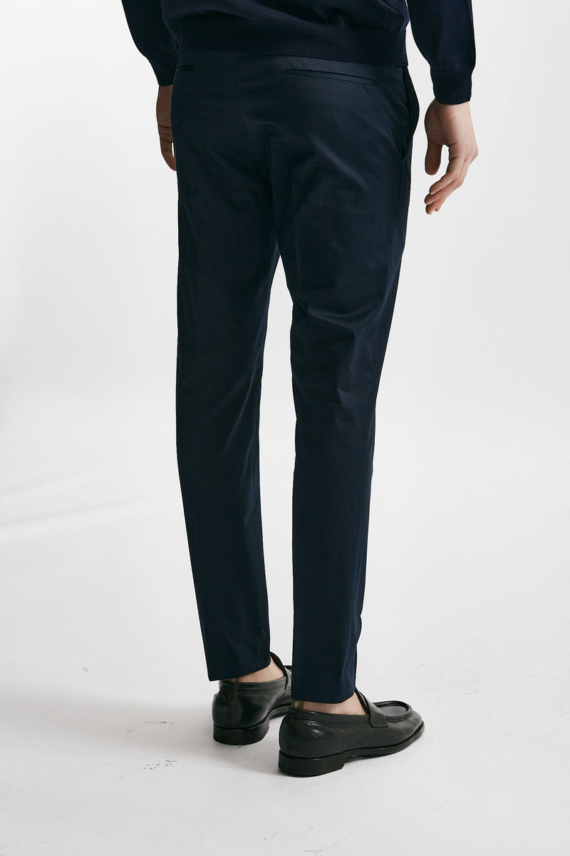 pantalone in cotone raso stretch edge- dieci blu men Pt torino - 3