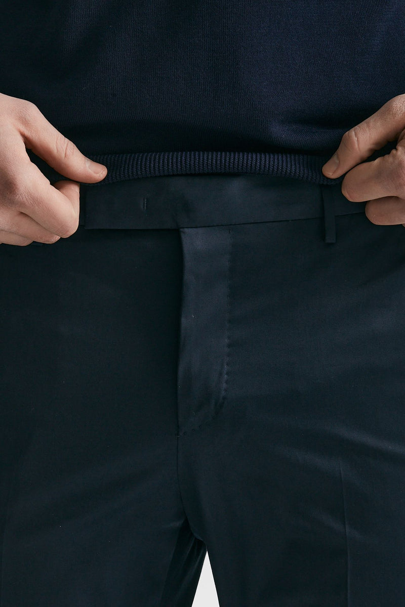 pantalone in cotone raso stretch edge- dieci blu men Pt torino - 5