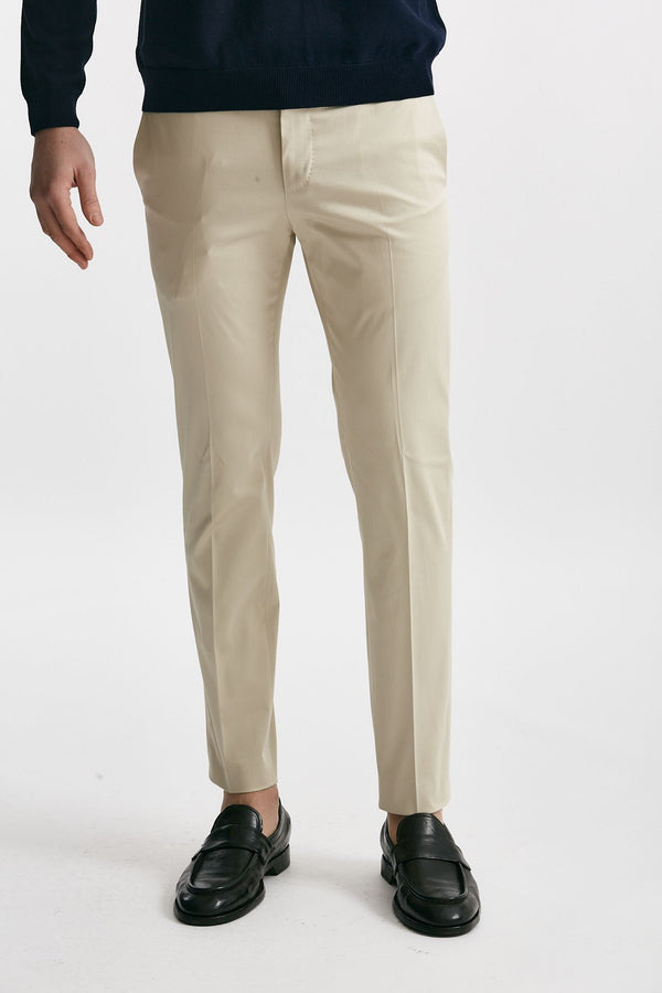 pantalone in cotone raso stretch edge- dieci panna men Pt torino