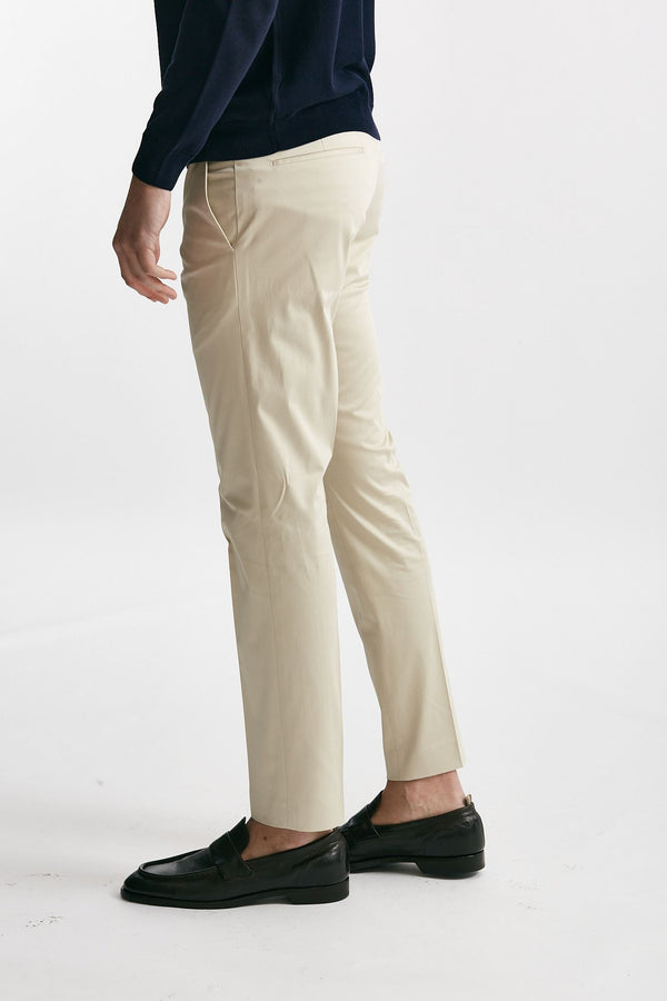 pantalone in cotone raso stretch edge- dieci panna men Pt torino