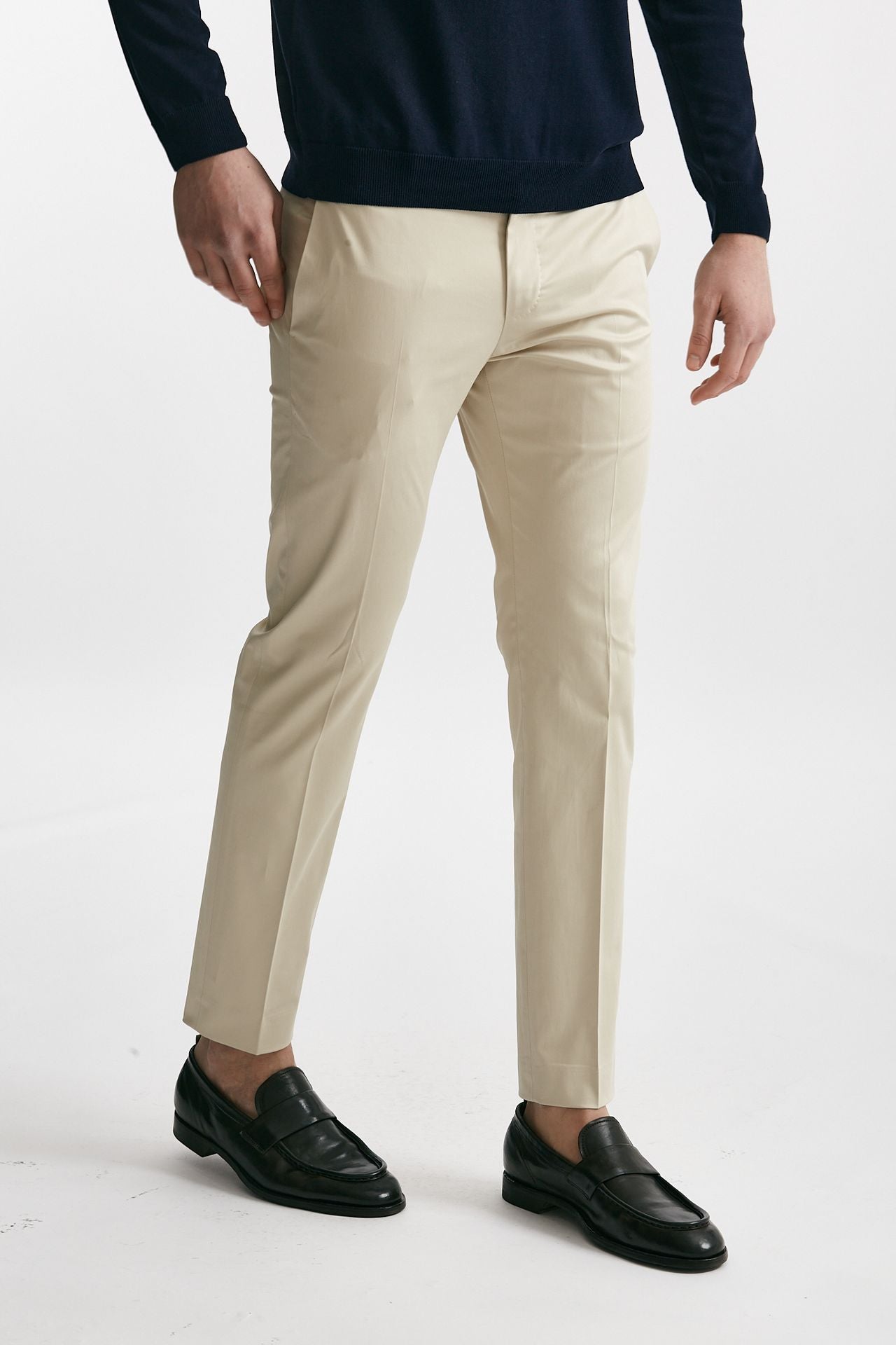 pantalone in cotone raso stretch edge- dieci panna men Pt torino - 4