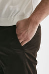 pantalone in cotone raso stretch edge- dieci marrone men Pt torino - 5