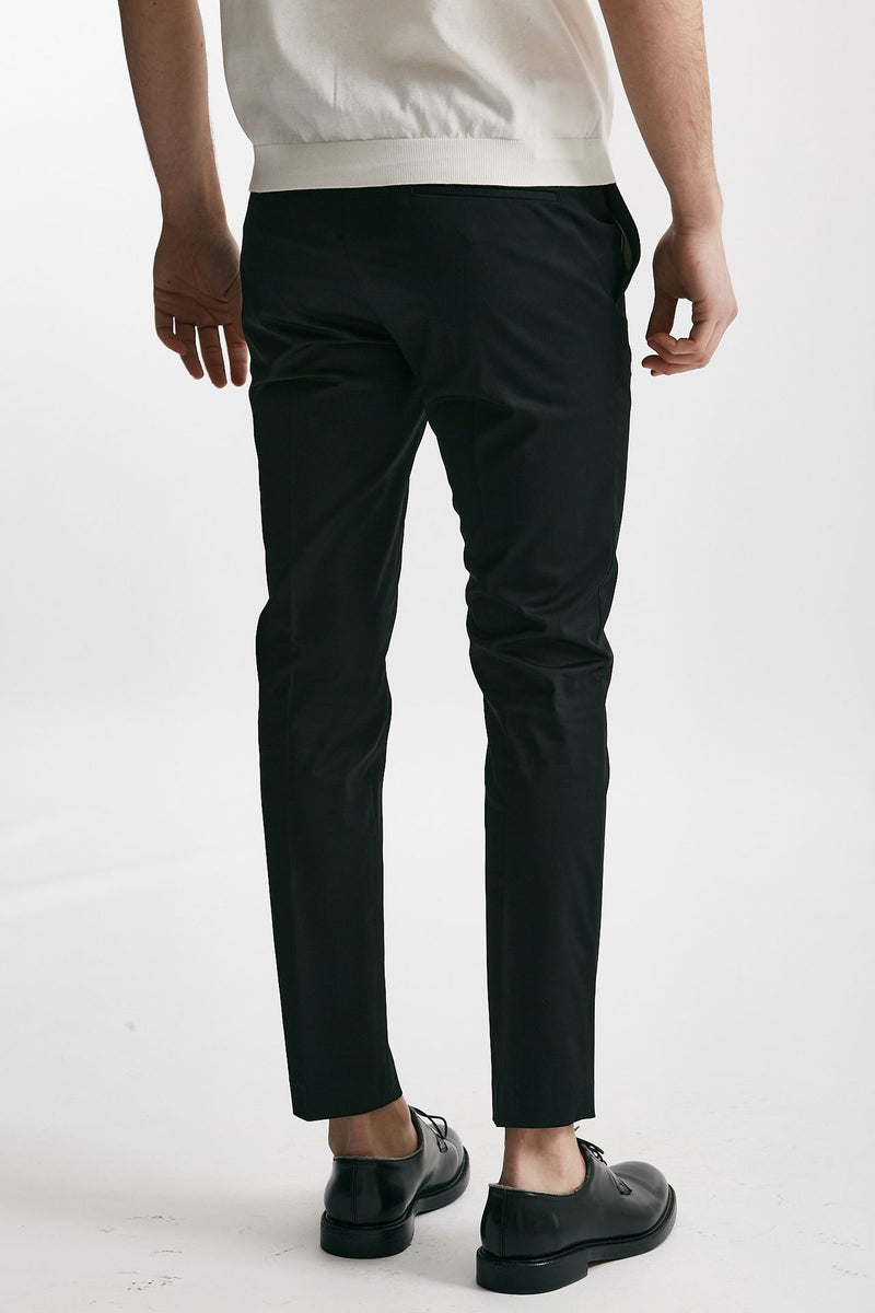 pantalone in cotone raso stretch edge- dieci nero men Pt torino - 3