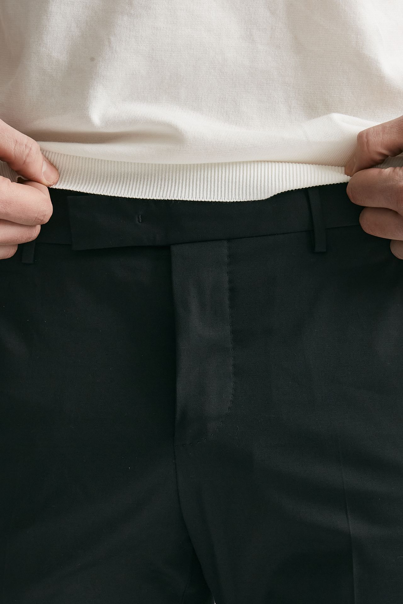 pantalone in cotone raso stretch edge- dieci nero men Pt torino - 5