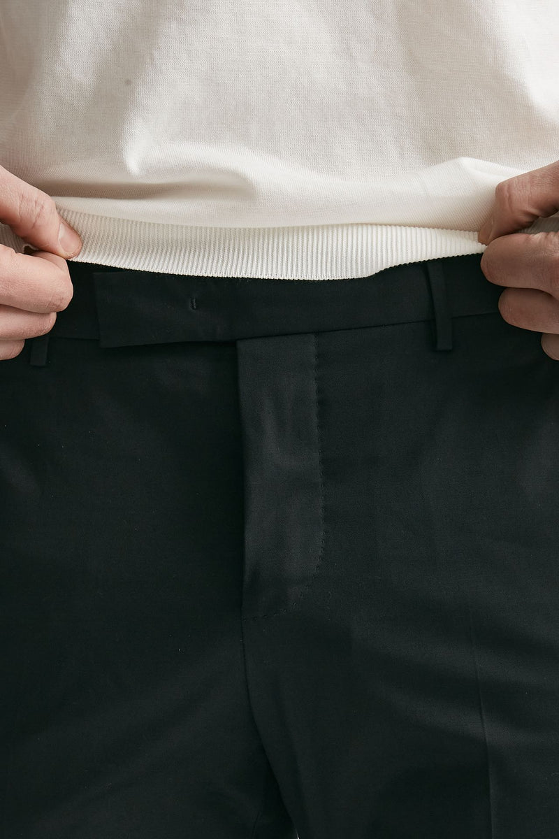 pantalone in cotone raso stretch edge- dieci nero men Pt torino - 5