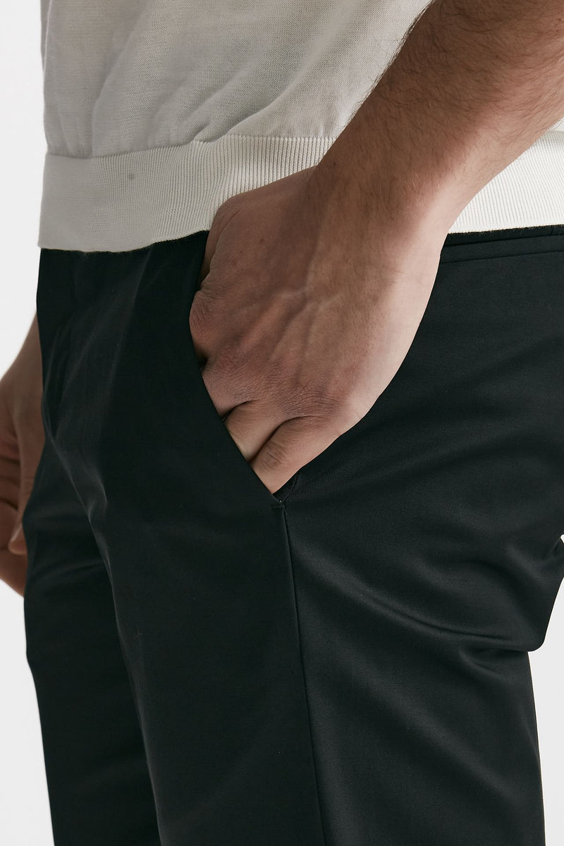 pantalone in cotone raso stretch edge- dieci nero men Pt torino - 6