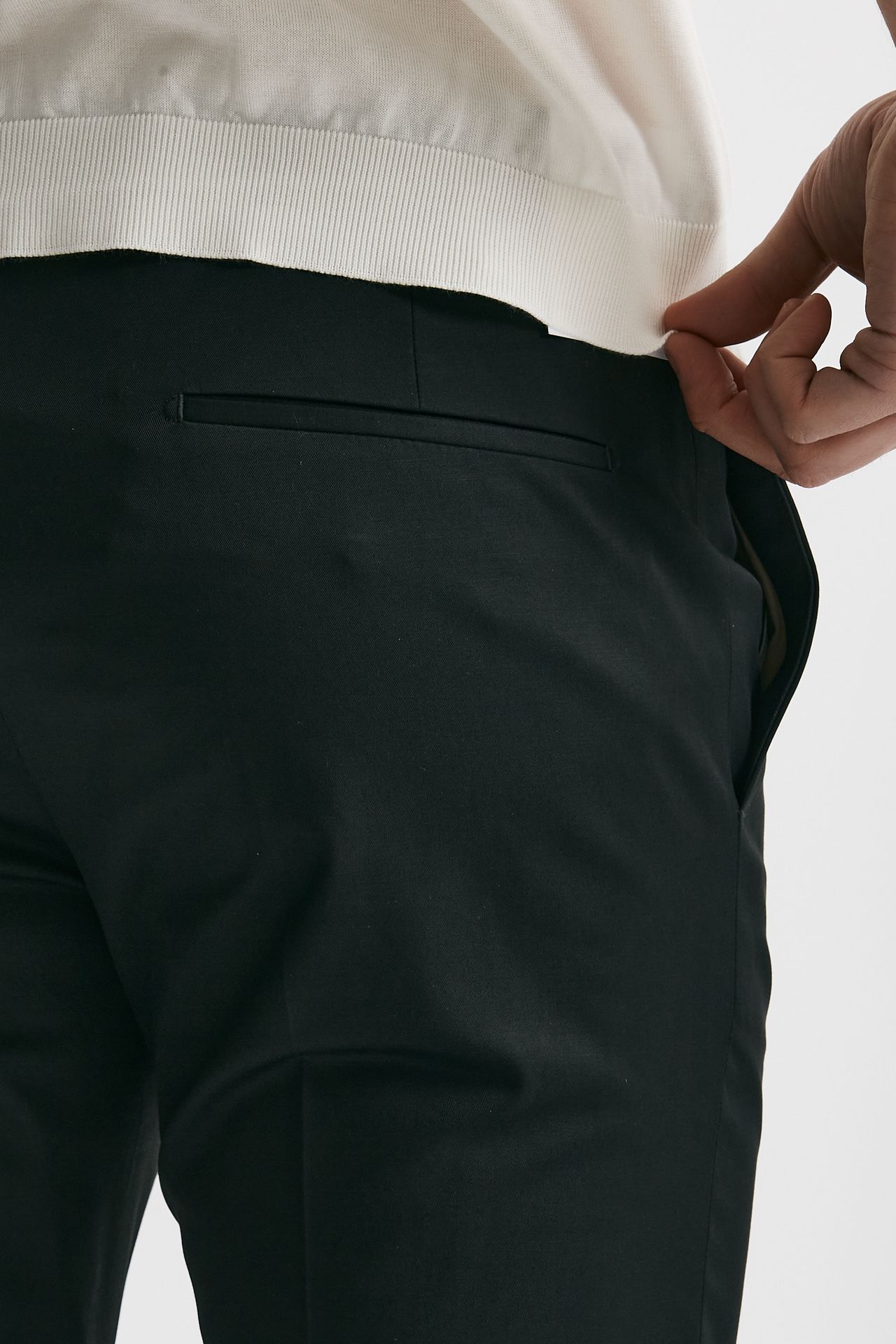 pantalone in cotone raso stretch edge- dieci nero men Pt torino - 7