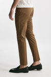 pantalone in cotone raso stretch edge- dieci cammello men Pt torino - 2