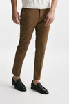 pantalone in cotone raso stretch edge- dieci cammello men Pt torino - 4