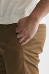 pantalone in cotone raso stretch edge- dieci cammello men Pt torino - 6