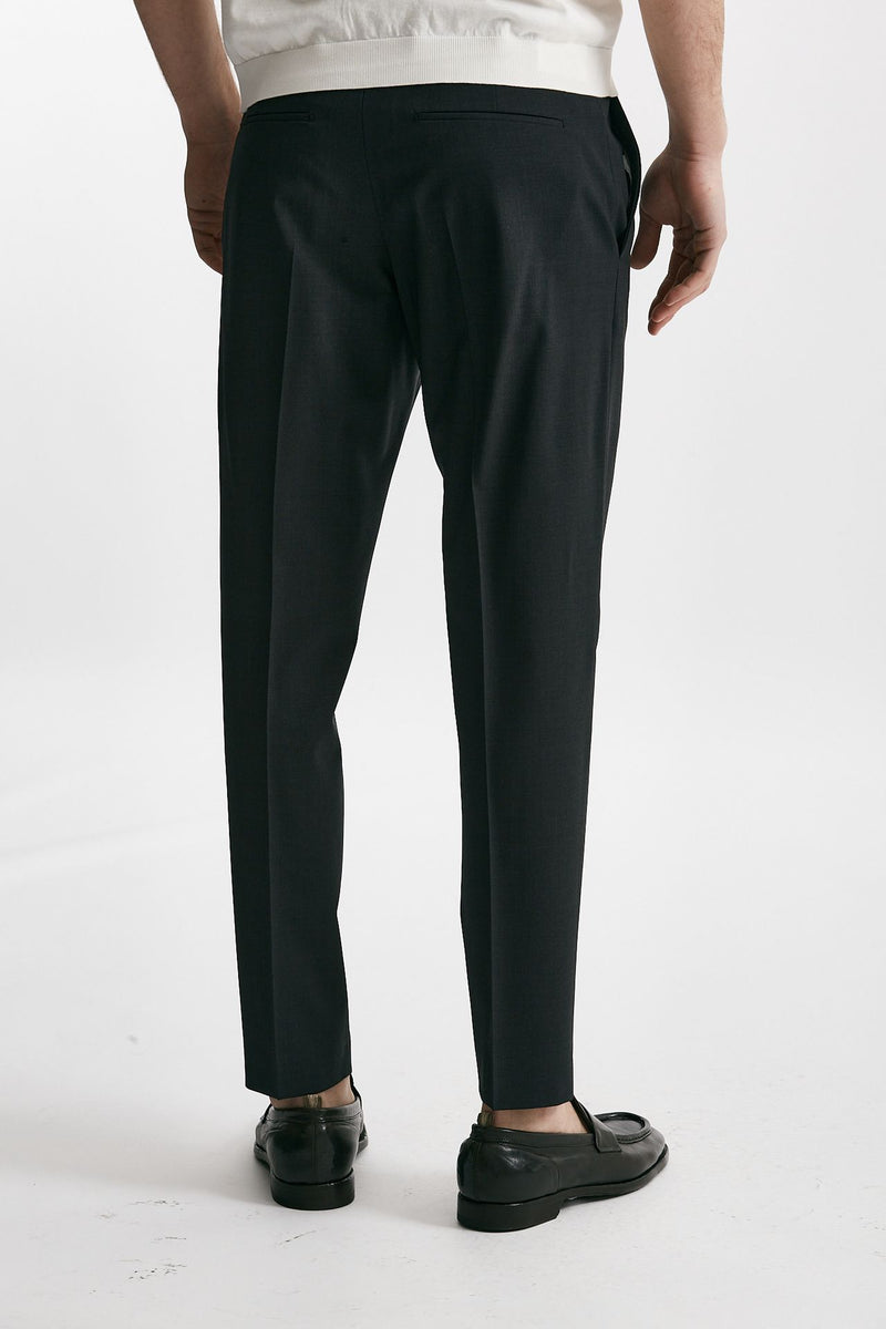 pantalone in lana stretch edge-rebel grigio antracite men Pt torino - 3
