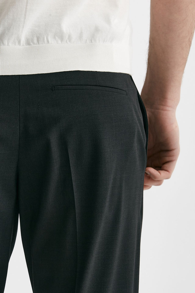 pantalone in lana stretch edge-rebel grigio antracite men Pt torino - 7