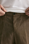 pantalone in lino e lana michael cammello men Pt torino - 5