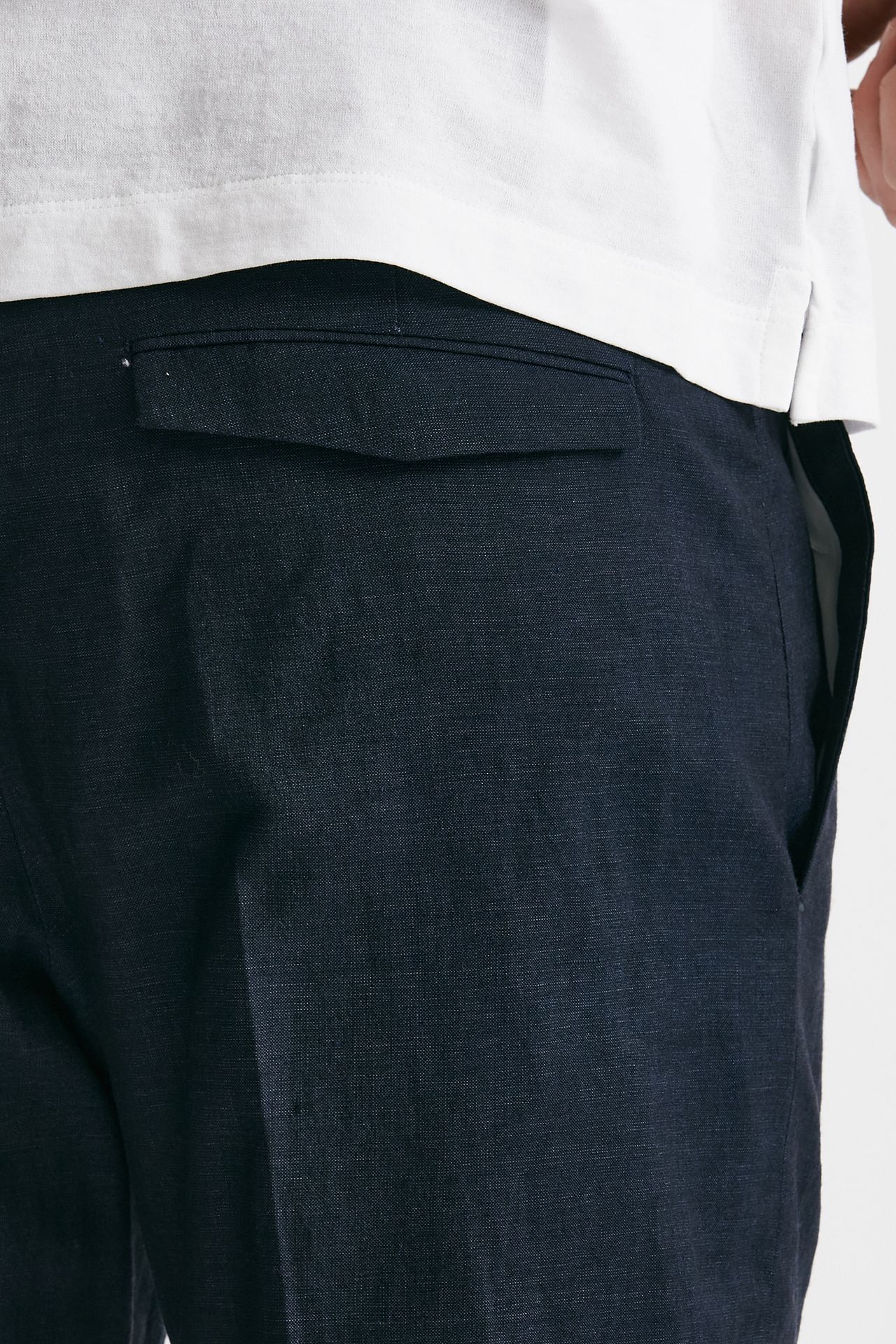 pantalone in lino e lana michael blu men Pt torino - 7