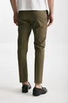 pantalone edge- dieci in cotone raso stretch verde men Pt torino - 3