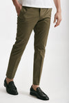 pantalone edge- dieci in cotone raso stretch verde men Pt torino - 4