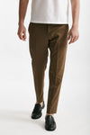 pantalone edge-rebel in lana stretch cammello men Pt torino - 1