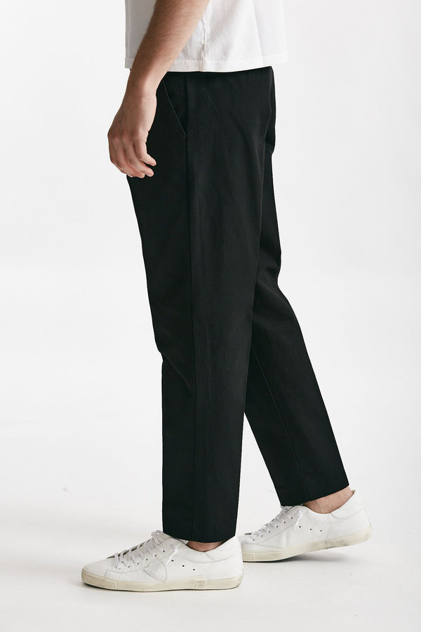 pantalone edge-rebel in cotone e lino nero men Pt torino