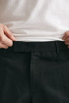 pantalone edge-rebel in cotone e lino nero men Pt torino - 5