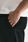 pantalone edge-rebel in cotone e lino nero men Pt torino - 6