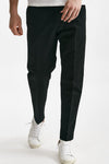 pantalone edge-rebel in cotone e lino nero men Pt torino - 1