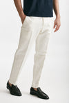 pantalone edge-rebel in cotone e lino bianco men Pt torino - 4