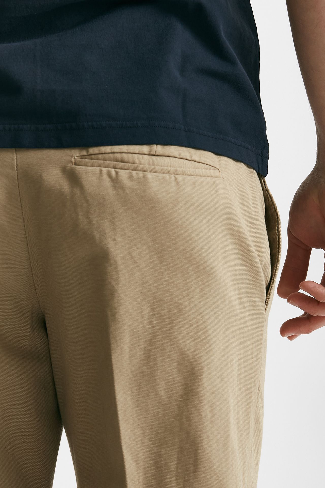 pantalone edge-rebel in cotone e lino beige men Pt torino - 7
