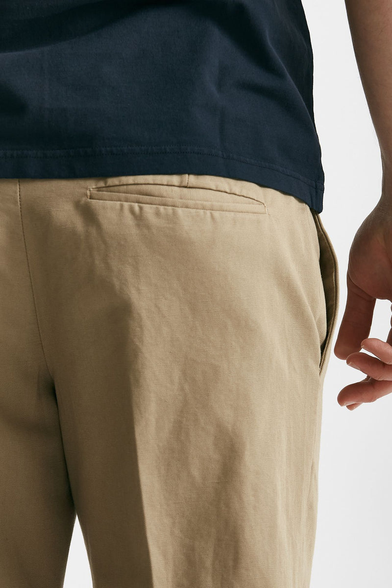 pantalone edge-rebel in cotone e lino beige men Pt torino - 7