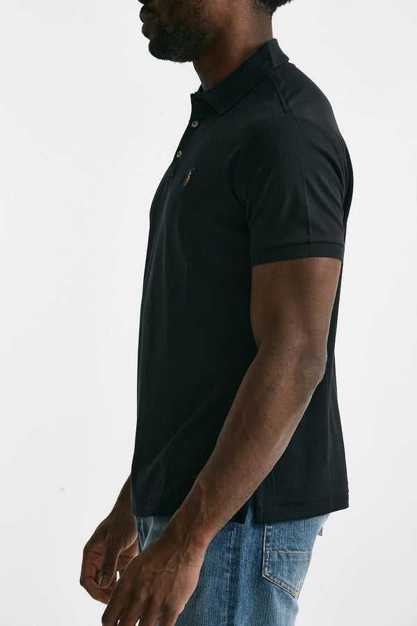 polo in cotone custom slim-fit nero men Polo ralph lauren