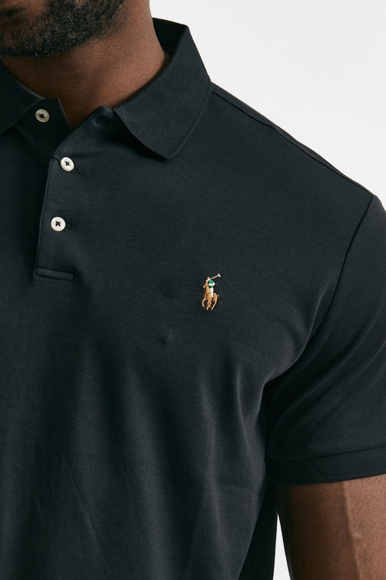polo in cotone custom slim-fit nero men Polo ralph lauren - 5
