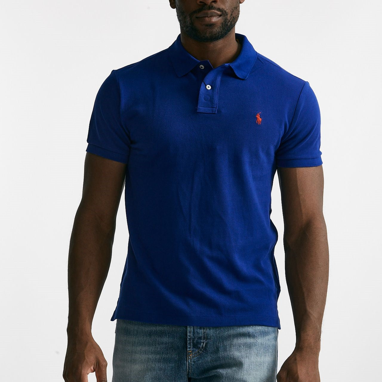 polo in cotone slim-fit blu elettrico men Polo ralph lauren - 6