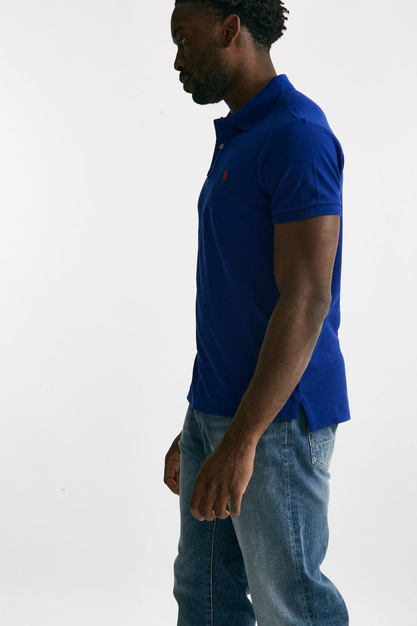 polo in cotone slim-fit blu elettrico men Polo ralph lauren