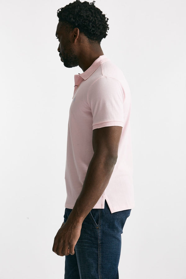 polo in cotone piquet rosa men Polo ralph lauren