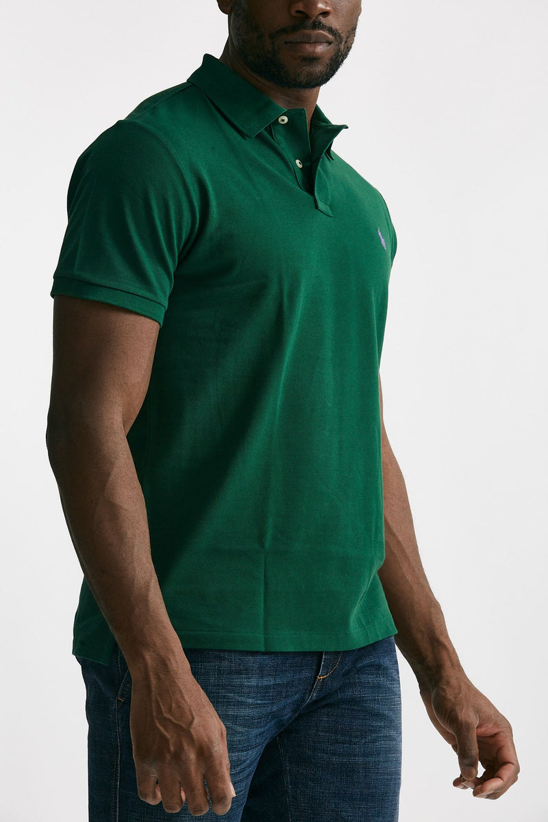 polo in cotone piquet verde men Polo ralph lauren - 4