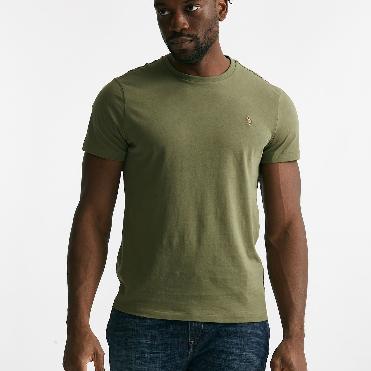 t-shirt in cotone verde militare men Polo ralph lauren - 6